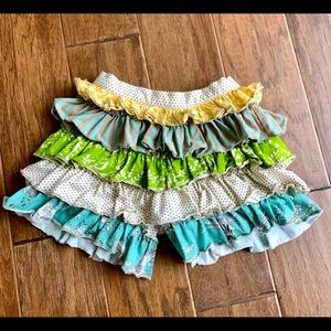 Mustard Pie Ruffled Skort